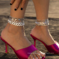 Shangjie OEM Full Rhinestone Cuban Chain Pig Nose Buckle Anklet 2021 anklet jewelry good quailty anklets